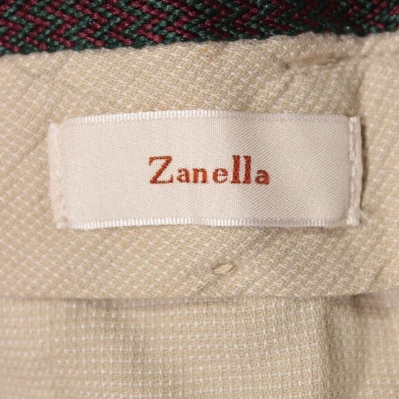 Zanella NWT Chinos / Casual Pants Size 32 US Noah In Solid Beige Cotton Blend